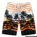 Aivtalk Men Premium Soft Color Block Oversized Swim Suit Swim Pant Shorts Swim Trunk Orange XXL  B07B22P5QH